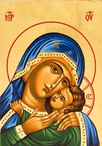 IKONA MARIJA USMILJENA MODRA 0A