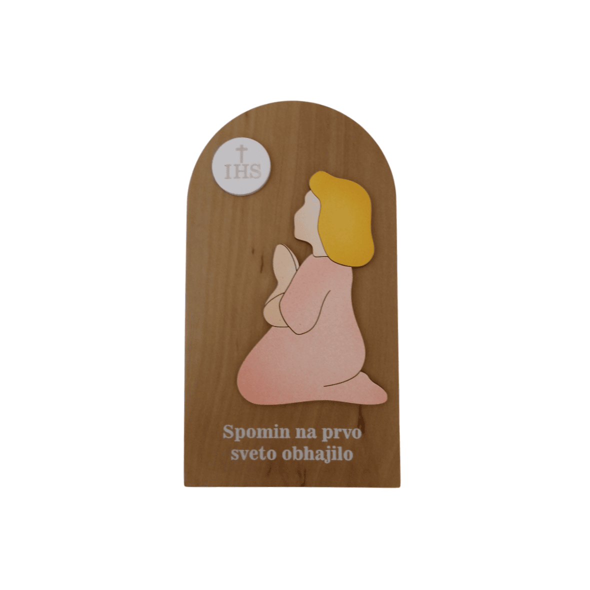Plaketa za prvo sveto obhajilo (roza) Plaketa za prvo sveto obhajilo (roza)