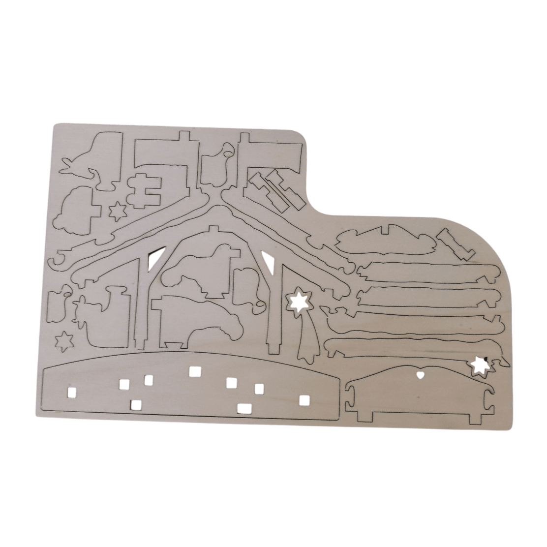 Jaslice "izdelaj sam" (les, večje) Jaslice "izdelaj sam" (les, večje)